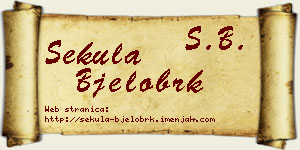 Sekula Bjelobrk vizit kartica